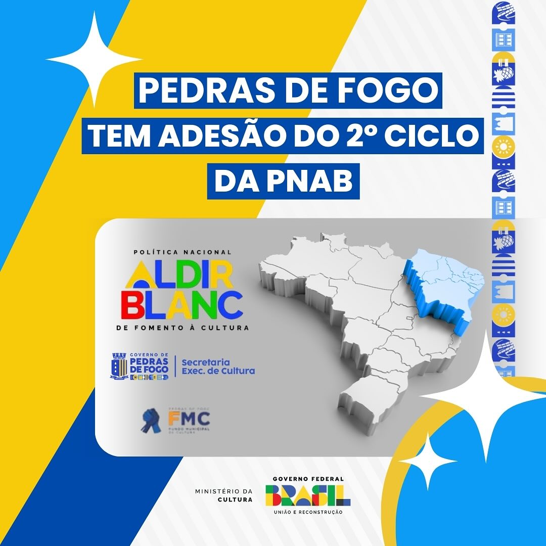 PEDRAS DE FOGO GARANTE ADESÃO AO 2º CICLO DA POLÍTICA NACIONAL ALDIR BLANC