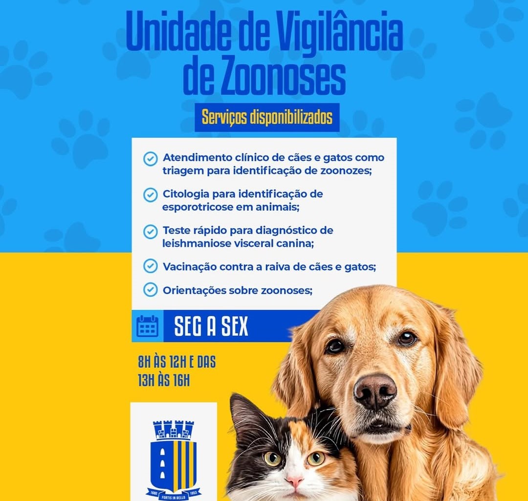 Imagem ilustrativa: Unidade de Vigilância de Zoonoses realça serviços disponibilizados e horário de funcionamento