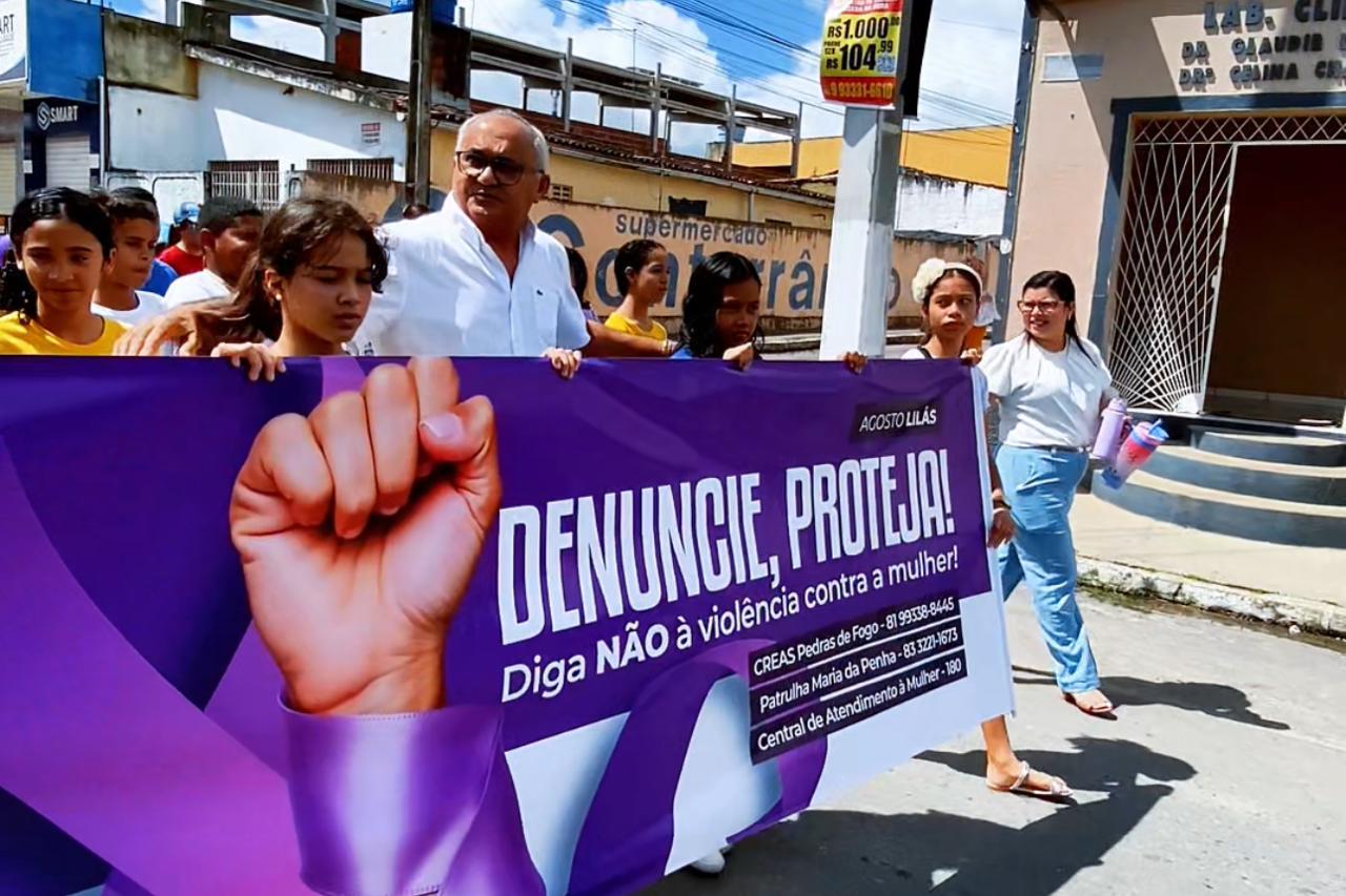 Agosto Lilás: Pedras de Fogo unida pelo fim da violência contra a mulher