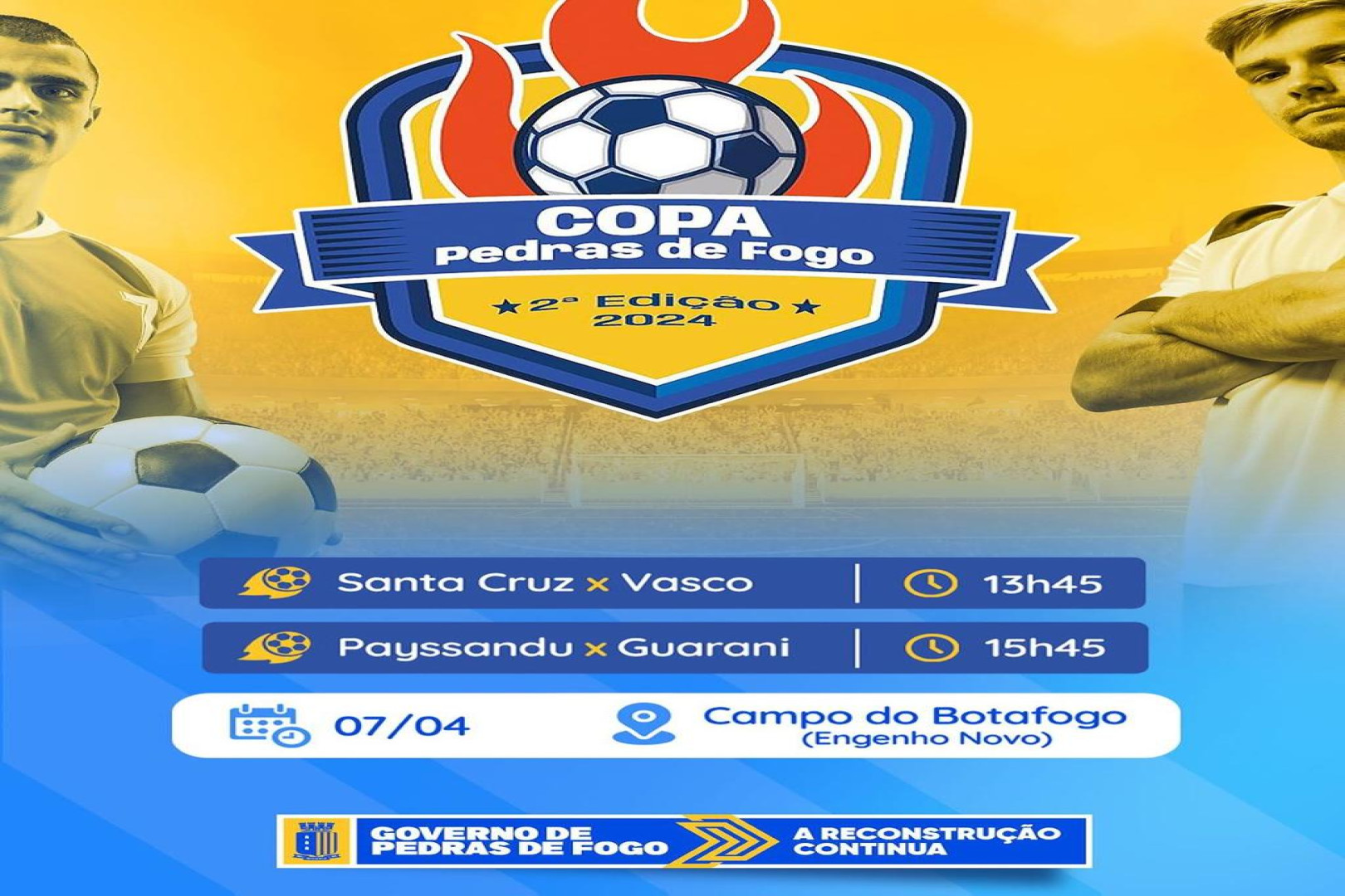 ABERTURA DA SEGUNDA EDIÇÃO DA COPA PEDRAS DE FOGO DE FUTEBOL ACONTECE NESTE DOMINGO