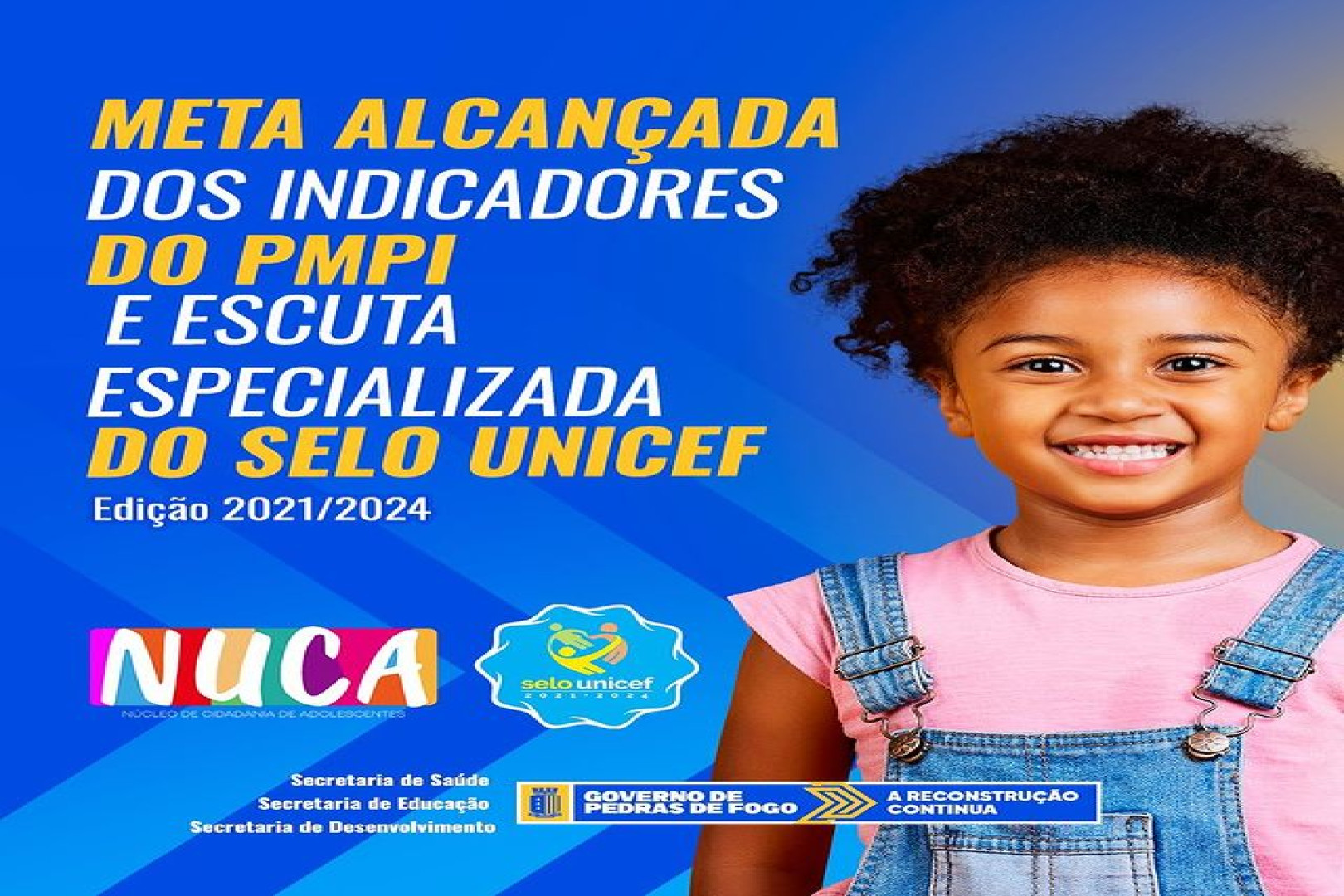 PEDRAS DE FOGO É DESTAQUE NOS INDICADORES DE MONITORAMENTO E ESCUTA ESPECIALIZADA DO SELO UNICEF