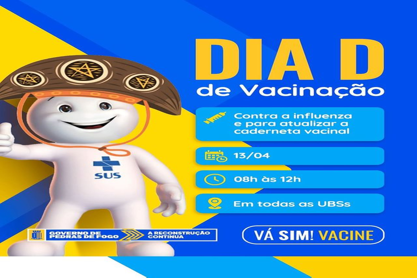 SECRETARIA DE SAÚDE REALIZA DIA D DE VACINAÇÃO: GARANTA SUA PROTEÇÃO E ATUALIZE SUA CADERNETA!