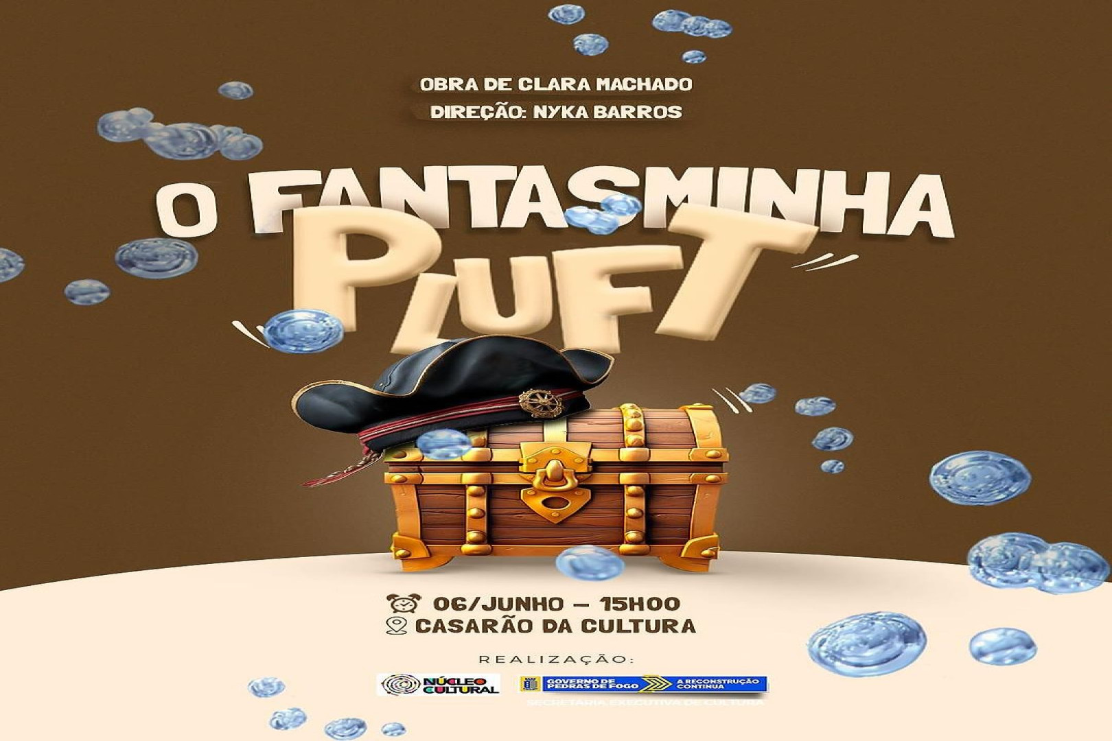 ESPETÁCULO "PLUFT, O FANTASMINHA" PROMETE ENCANTAR NO CASARÃO DA CULTURA