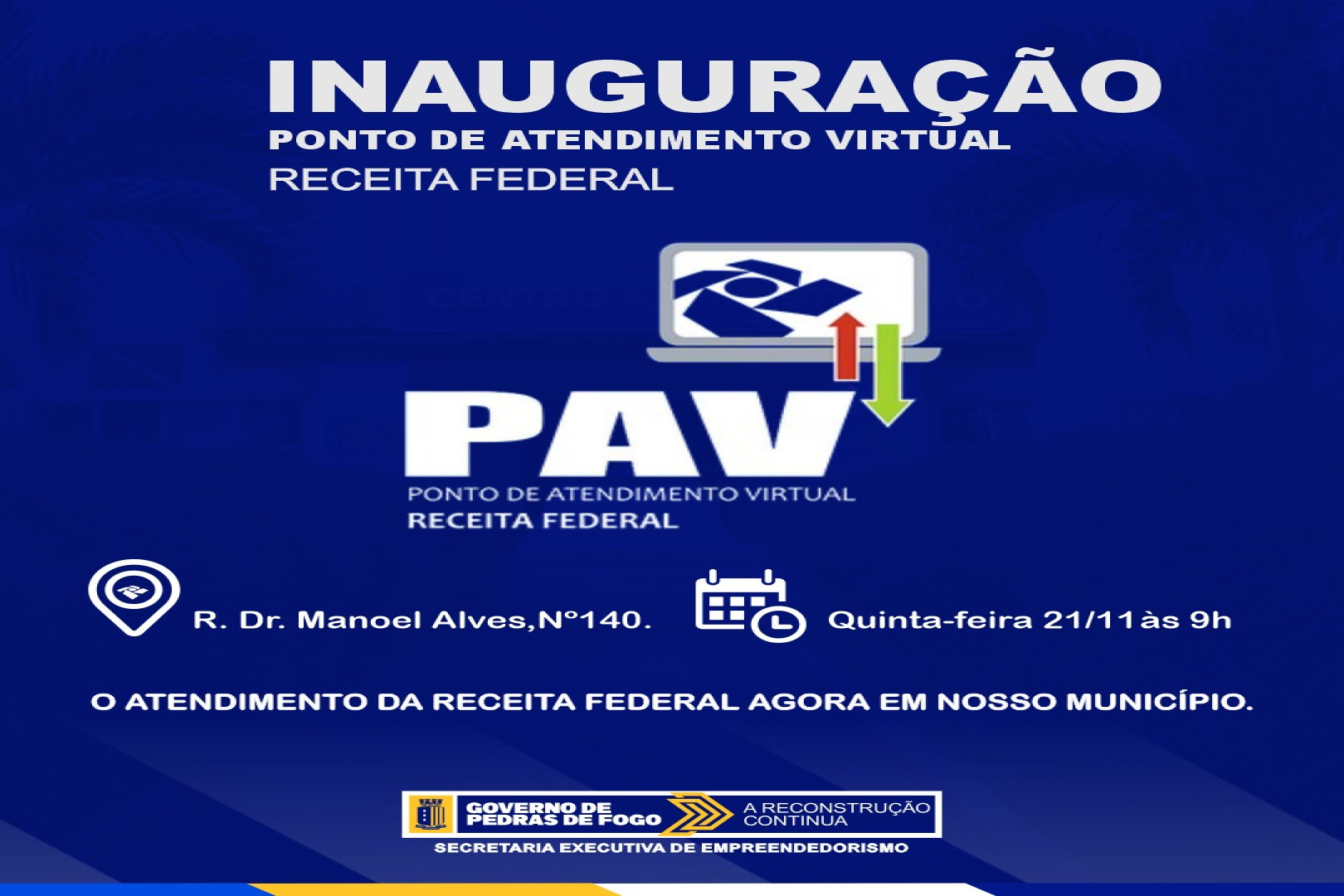 RECEITA FEDERAL TERÁ PONTO DE ATENDIMENTO EM PEDRAS DE FOGO